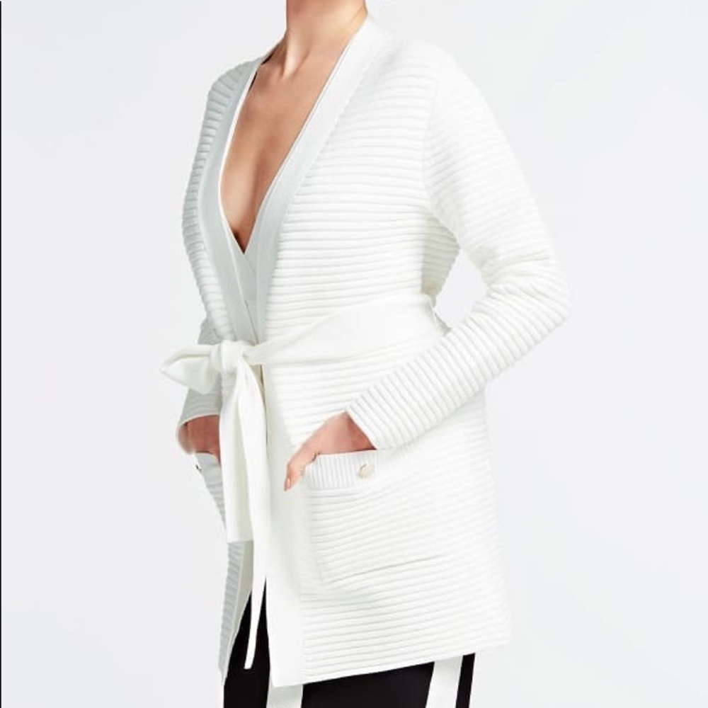 New GUESS BY MARCIANO Black Belted Cardigan SZ S